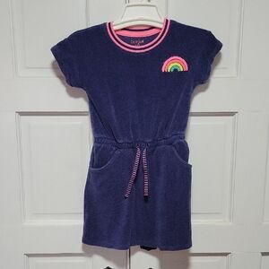 Cat & Jack Navy Dress with Rainbow Accent